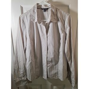 Women's George Size Large Button up Long Sleeve Shirt